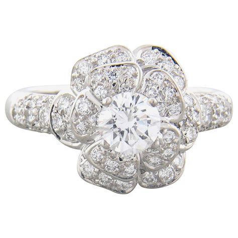 chanel camellia engagement ring|chanel camelia diamond ring.